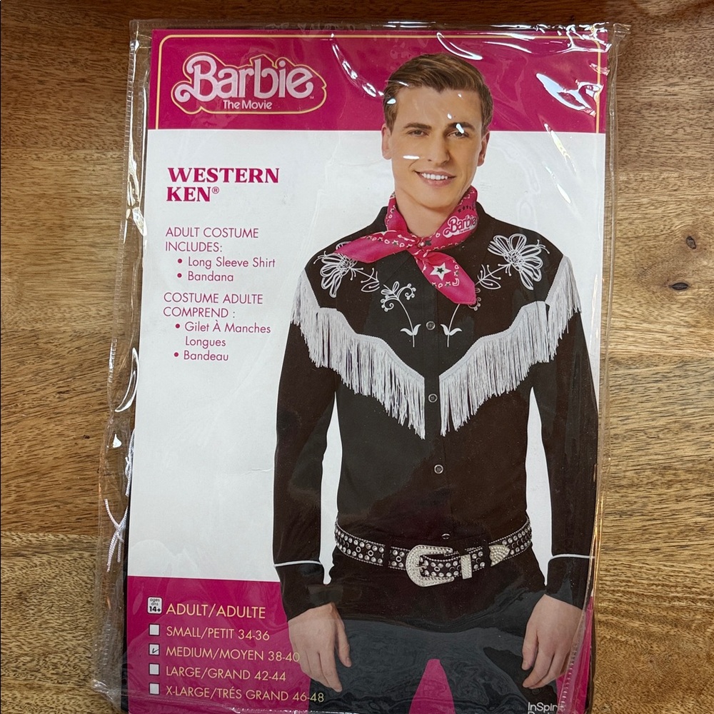 Barbie The Movie Western Ken Costume NEW
